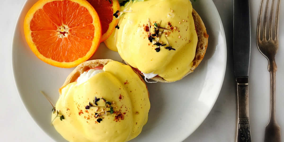 Bennies With Zippy Blender Dijon Hollandaise