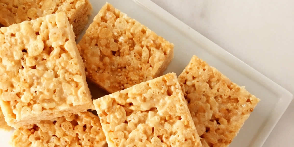 Brown Butter and Mustard Rice Crispy Treats