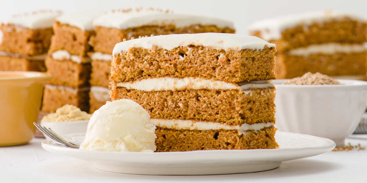 Carrot & Mustard Cake With Mustard & Fennel Ice-Cream