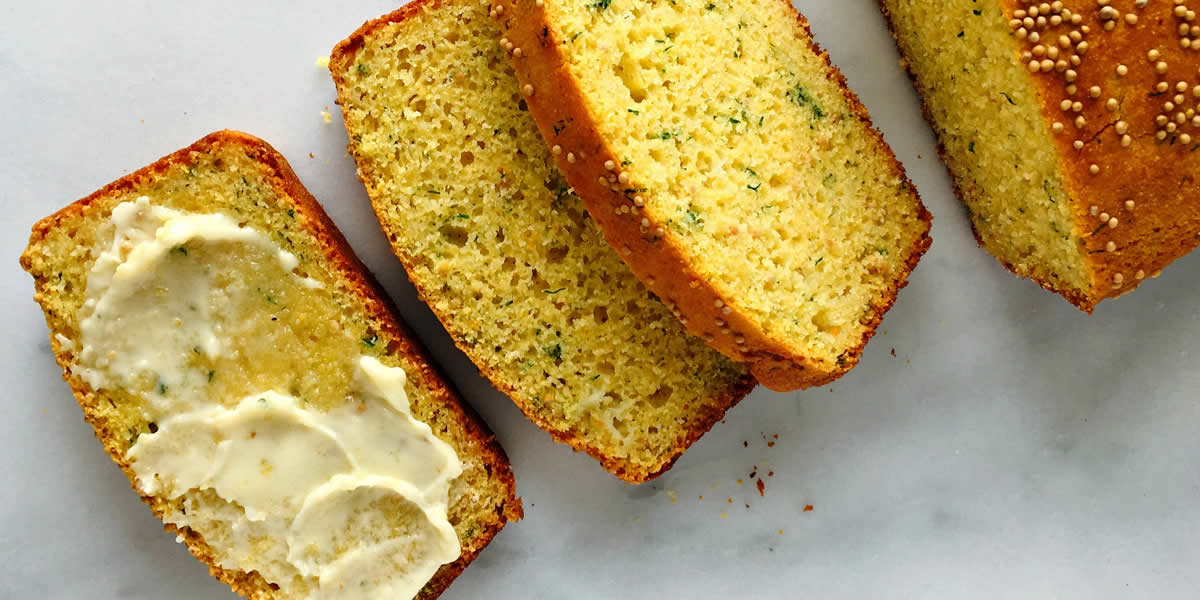 Dilled Cornbread With Crunchy Mustard