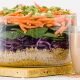 Layered Lettuce Wrap Salad With Peanut Dijon Dressing