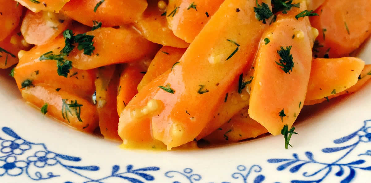 Maple Mustard Glazed Carrots