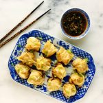 Chicken & Vegetable Potstickers With Soy Mustard Dipping Sauce