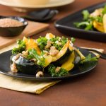 Roasted Squash, Apples & Kale With Warm Mustard Vinaigrette