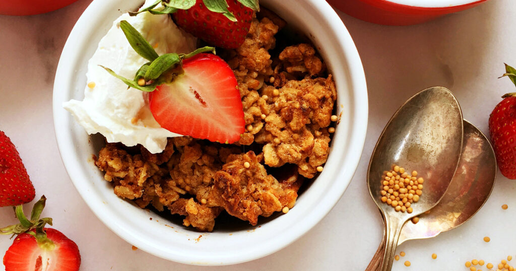 Apple Crisp with Mustard Streusel