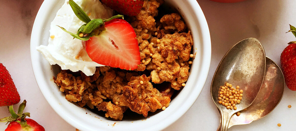 Apple Crisp with Mustard Streusel