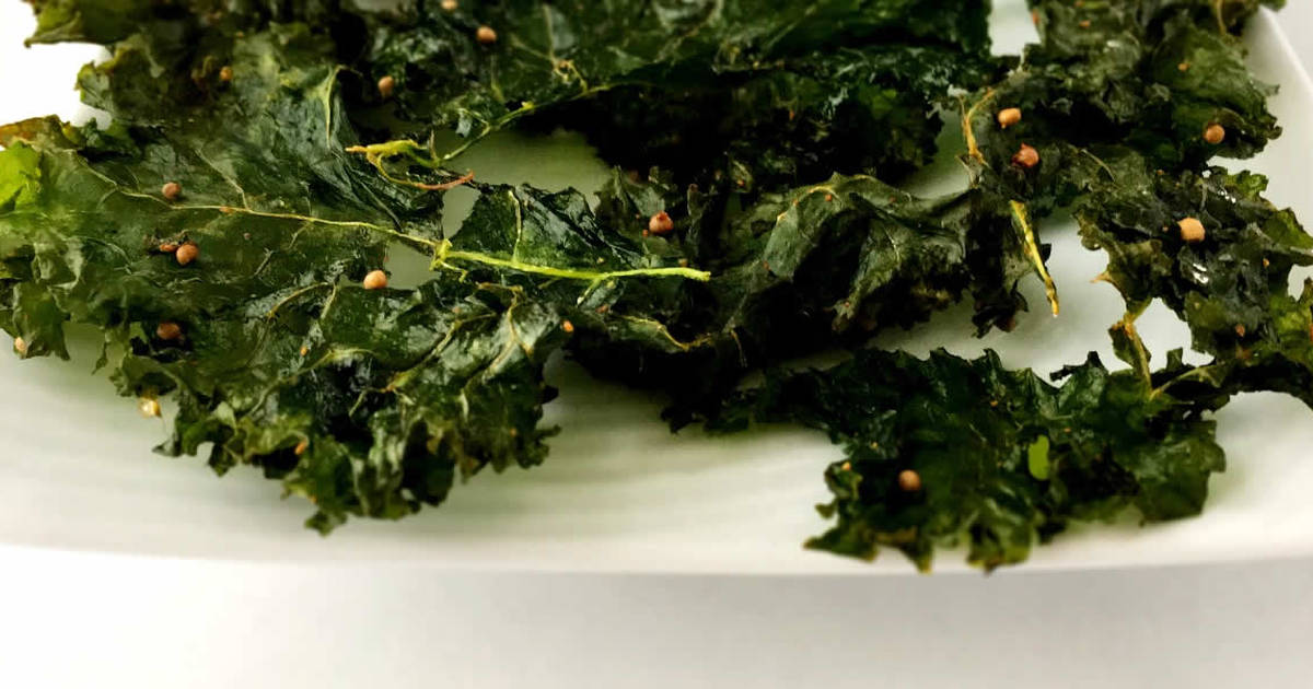 Kale Chips With Crunchy Mustard Seeds