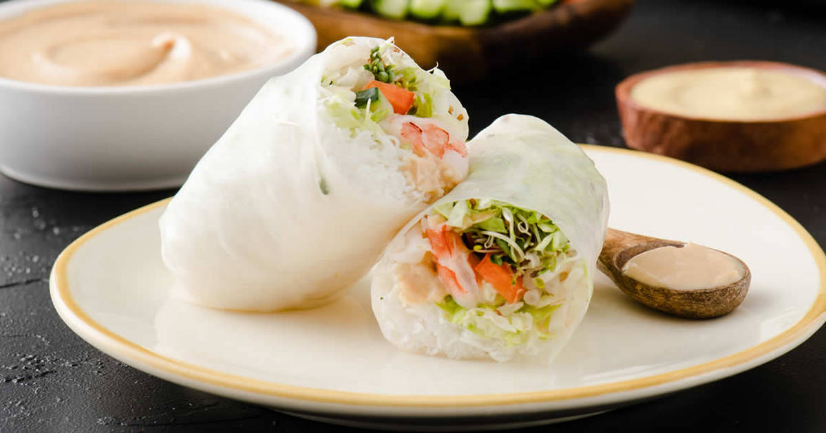 Zesty Summer Rolls with Peanut Mustard Dipping Sauce