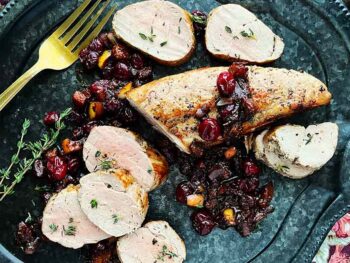 Pork-Tenderloin-with-Cranberry-Balsamic-Pan-Sauce