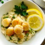 scallop-pea-risotto