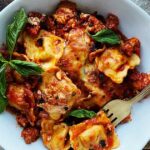 Ravioli-Lasagna-with-Italian-Sausage-and-Ricotta